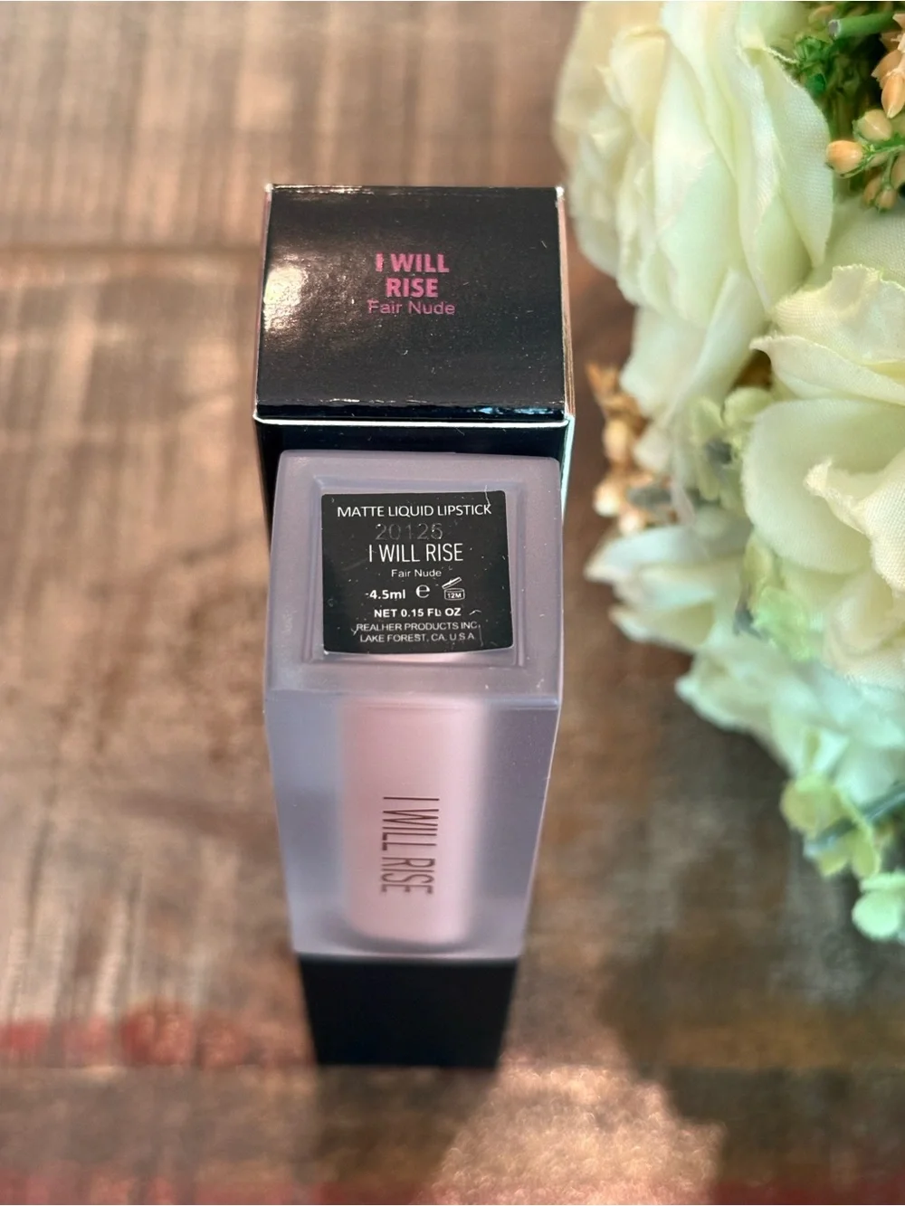 New REALHER Matte LIQUID LIPSTICK in I WILL RISE {Fair Nude}
